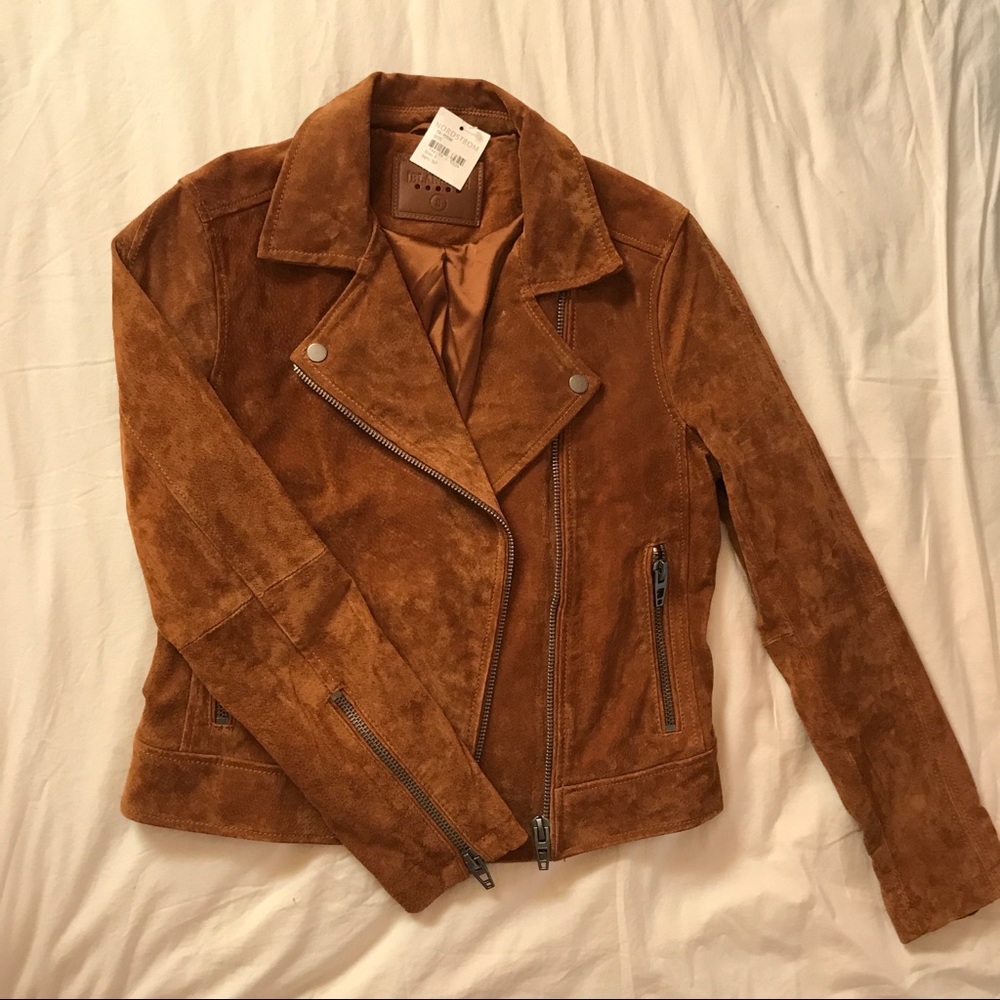 suede blanknyc moto jacket women’s size small!